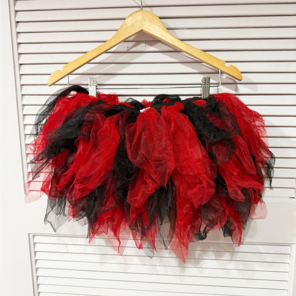 New Spirit  Halloween Red and Black Tutu Skirt One Size